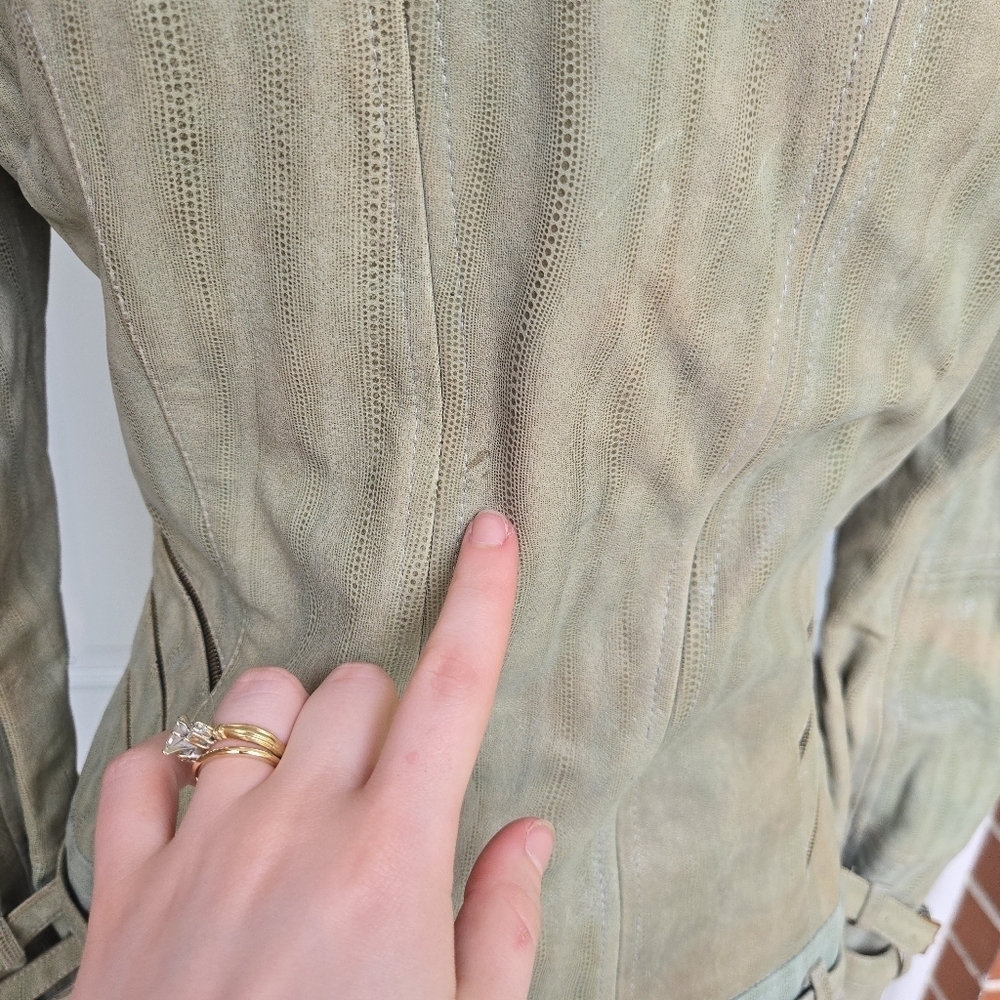 Royal Underground Leather Asymmetrical Zip Jacket - Picture 6 of 9